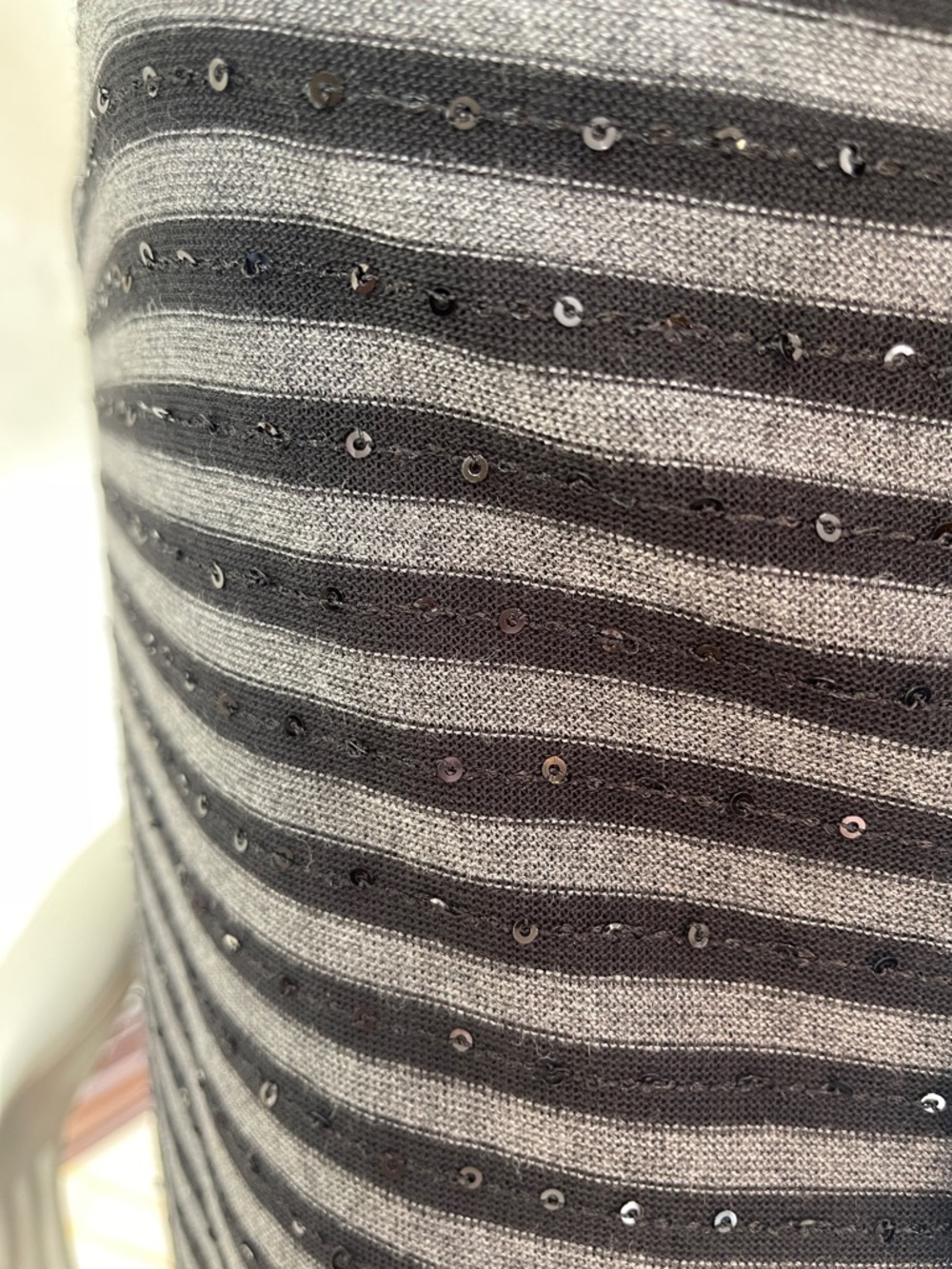 EXPRESS BLACK & GRAY SEQUIN STRIPE DRESS - Picture 8 of 11